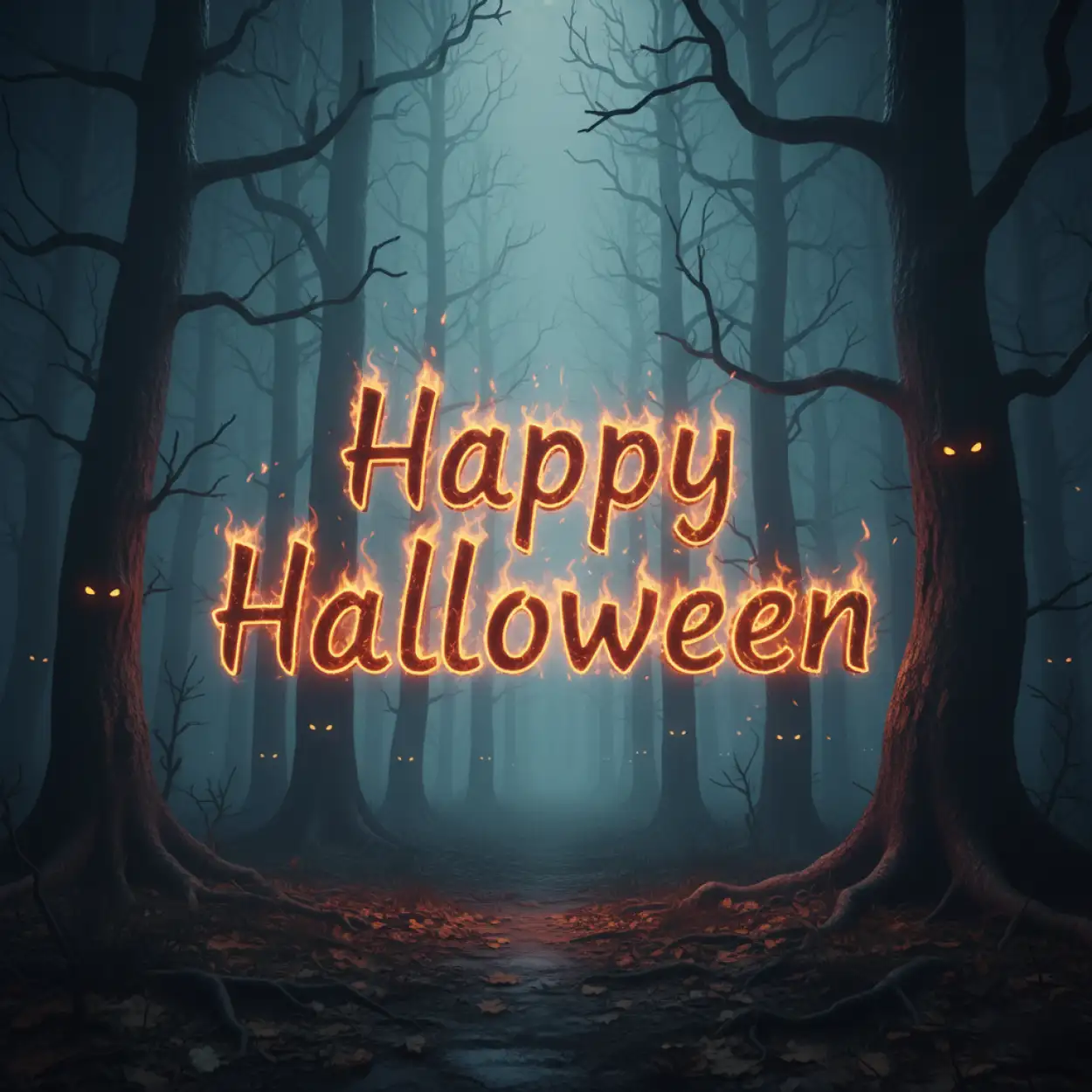 Free Download Happy Halloween Scary Tree Silhouette - High Quality Happy Halloween Background