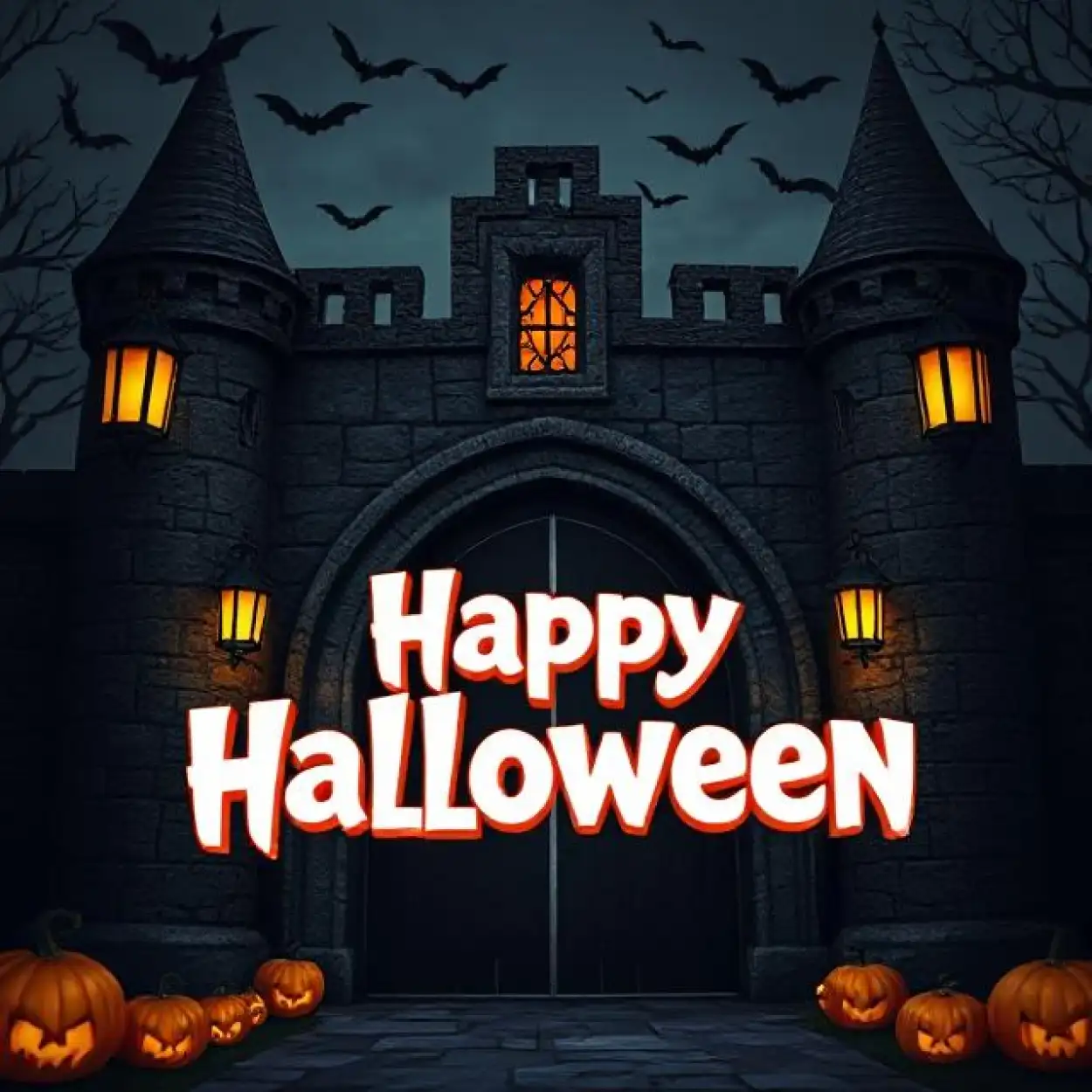 Free Download Happy Halloween Spooky Forest Background Hd - High Quality Happy Halloween Background