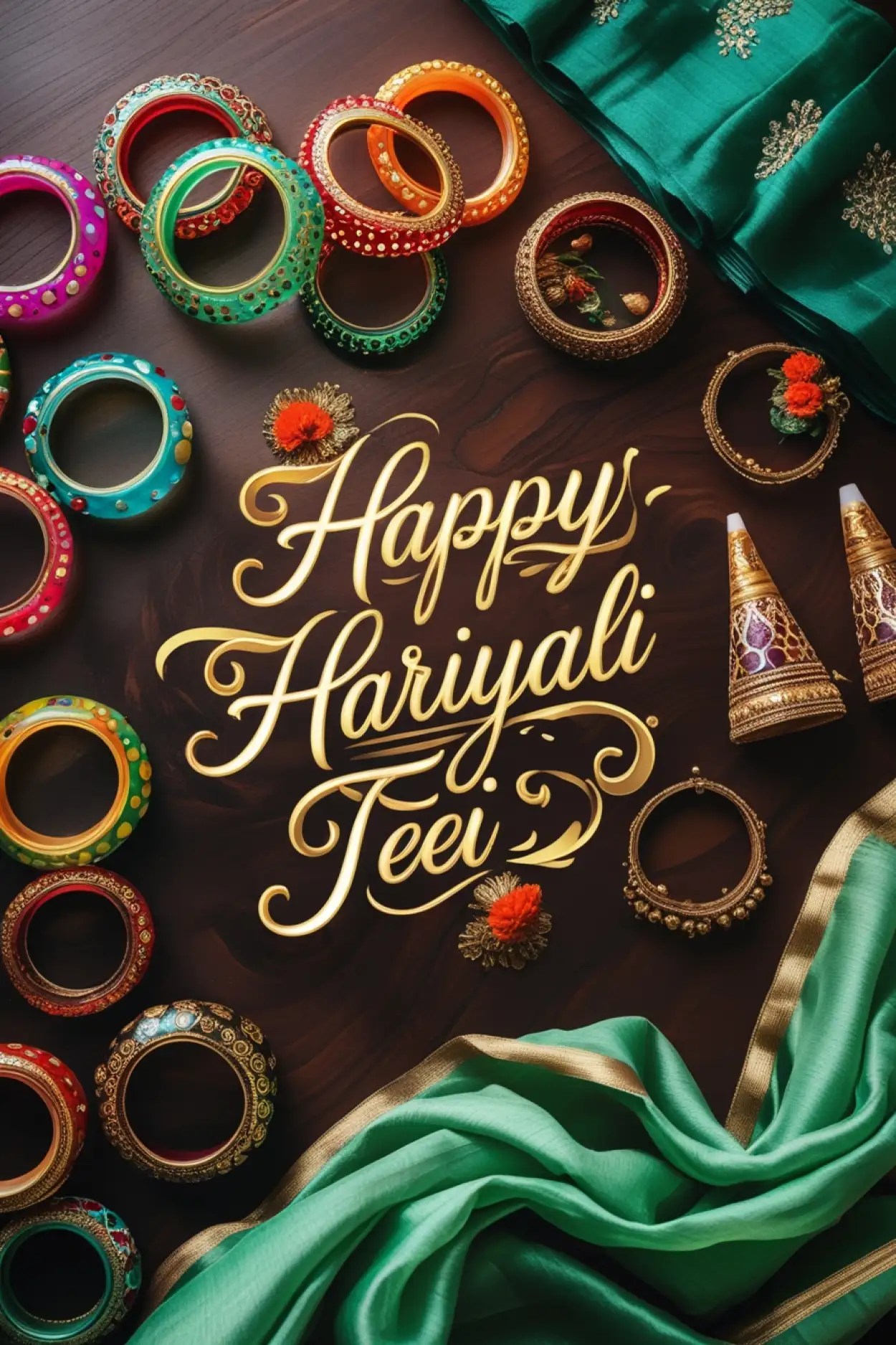 Free Download Happy Hariyali Teej 2025 Image - High Quality Happy Hariyali Teej Background