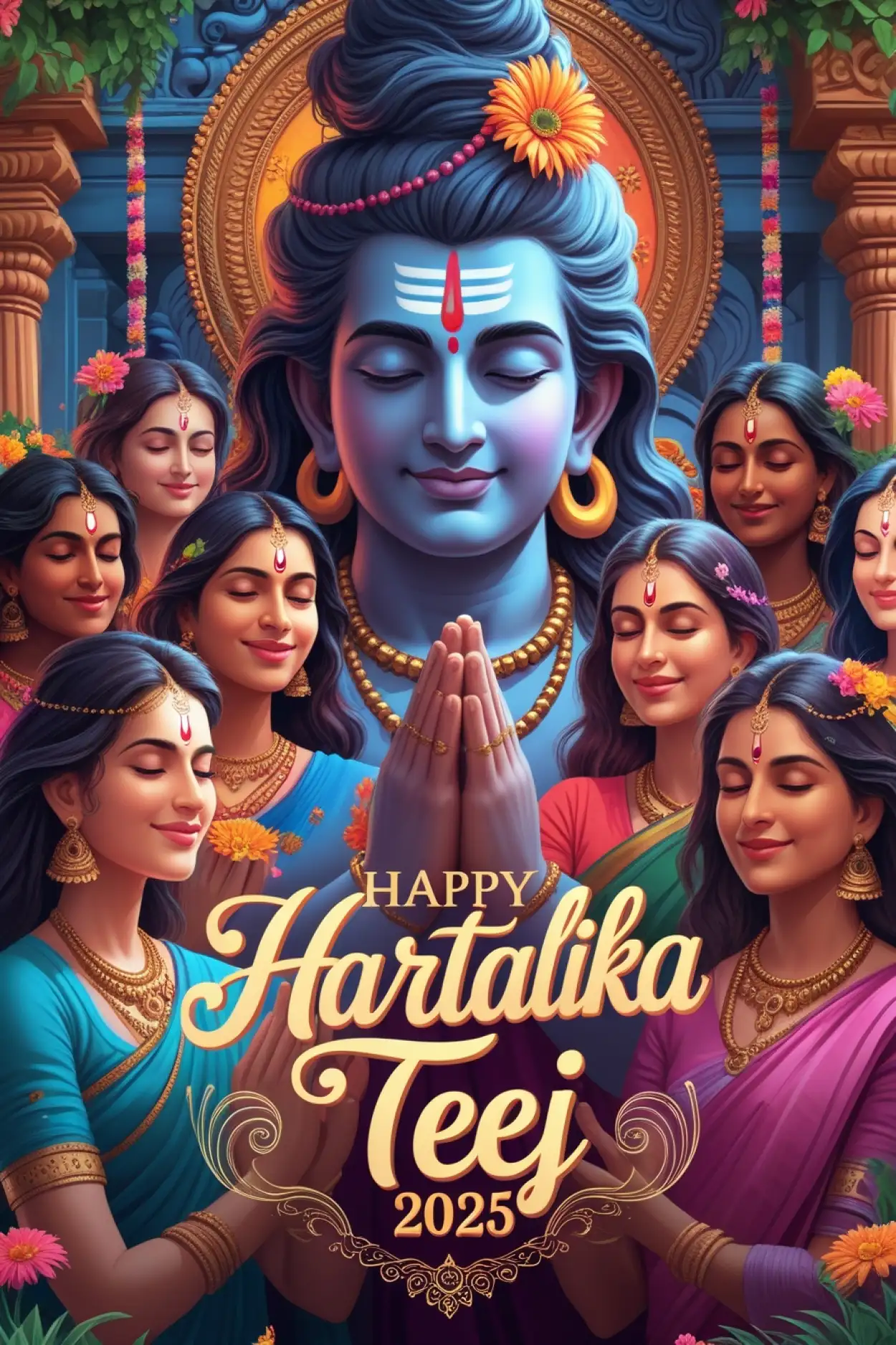 Free Download Happy Hartalika Teej 2025 God Photos Download - High Quality Happy Hartalika Teej 2025 Background