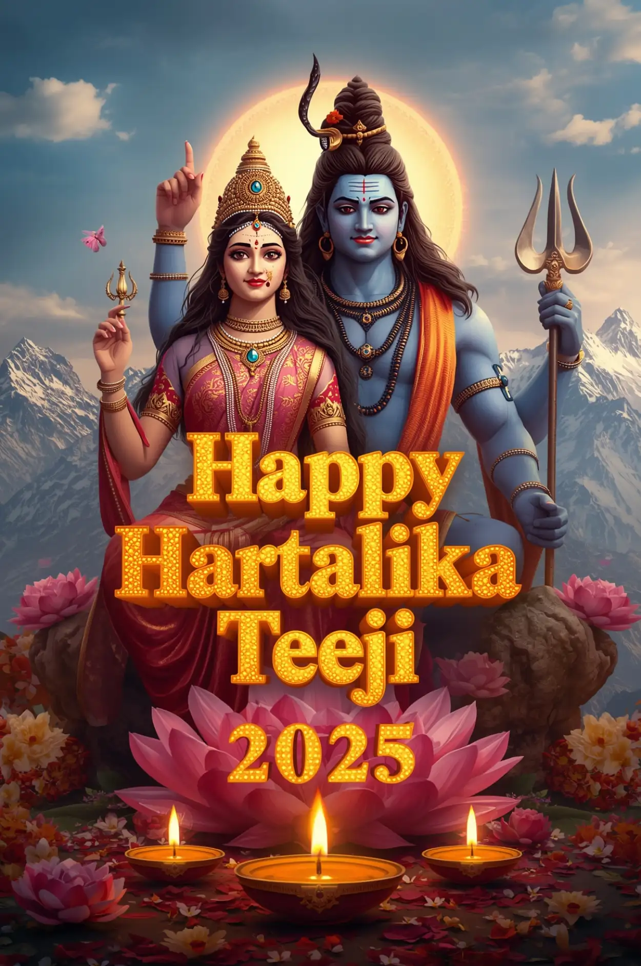 Free Download Happy Hartalika Teej 2025 Wishes For Mother - High Quality Happy Hartalika Teej 2025 Background