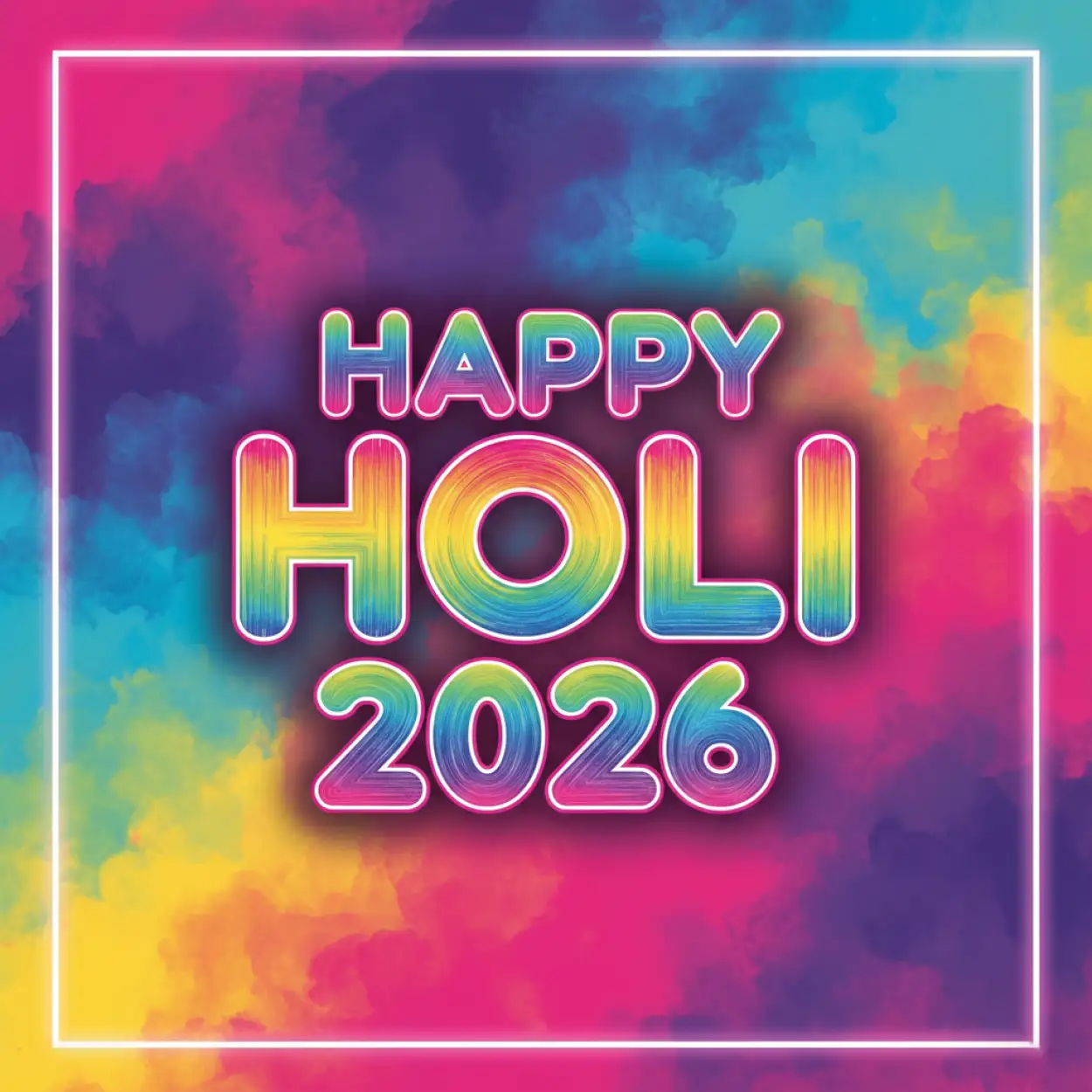 Free Download Happy Holi 2026 Banner Design - High Quality Happy Holi 2026 Image