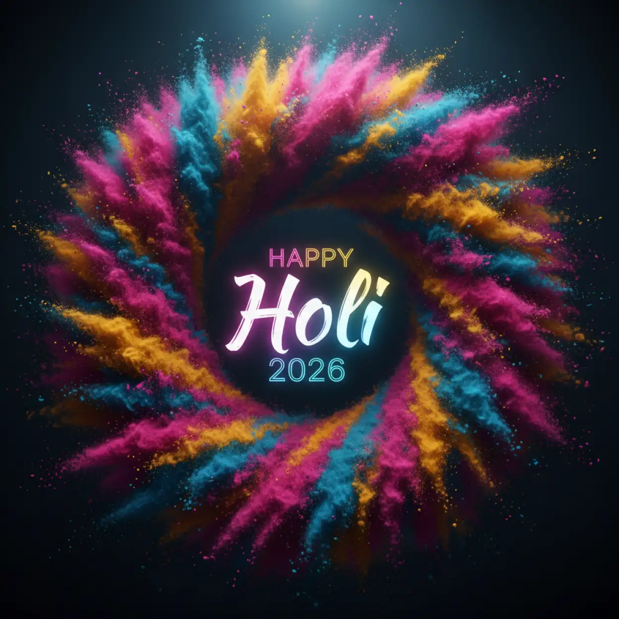 Free Download Happy Holi 2026 Greeting Card Ai File 2 - High Quality Happy Holi Greeting Card 2026 Image