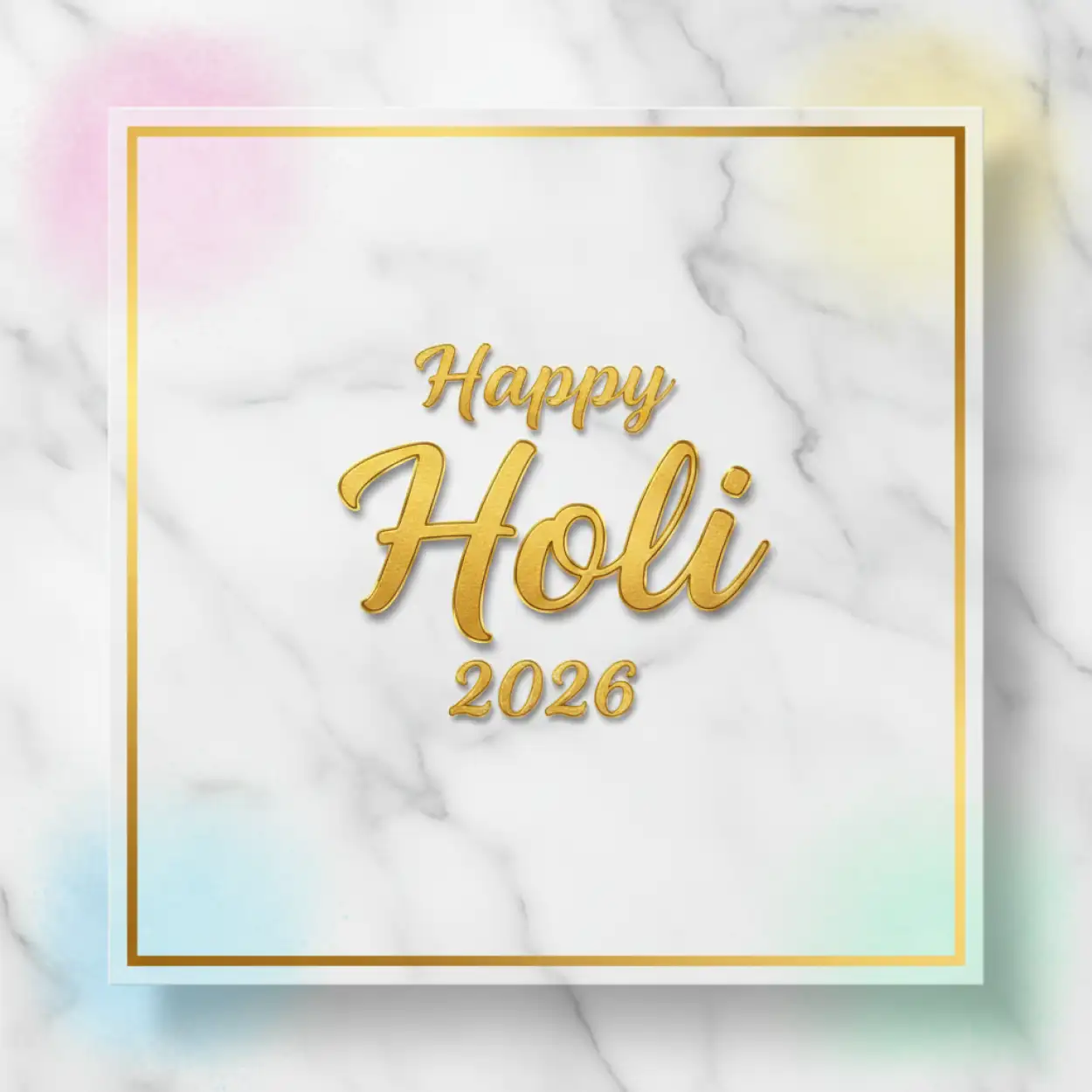 Free Download Happy Holi 2026 Greeting Card Customizable Template 2 - High Quality Happy Holi Greeting Card 2026 Image