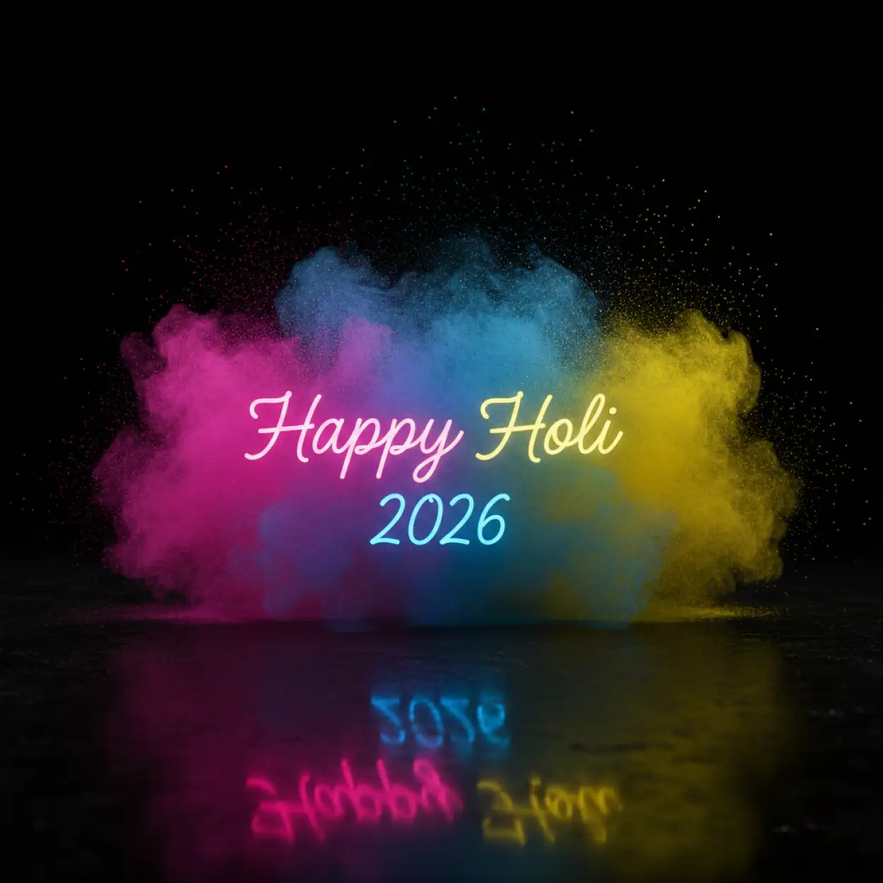 Free Download Happy Holi 2026 Greeting Card Design 2 - High Quality Happy Holi Greeting Card 2026 Image