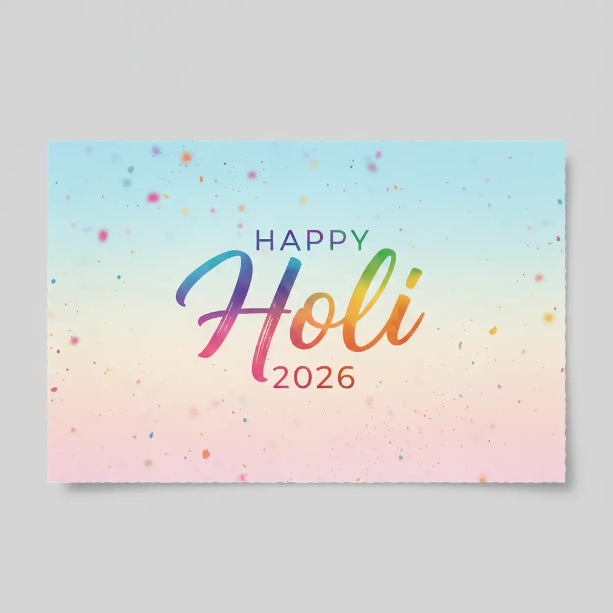 Free Download Happy Holi 2026 Greeting Card Design - High Quality Happy Holi 2026 Image