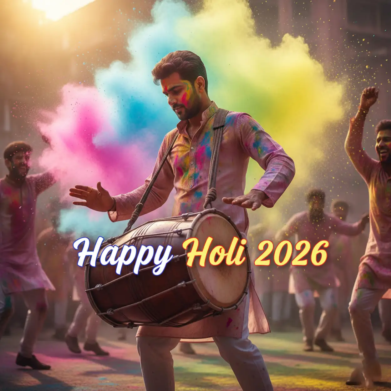Free Download Happy Holi 2026 Greeting Card For Boyfriend 2 - High Quality Happy Holi Greeting Card 2026 Image