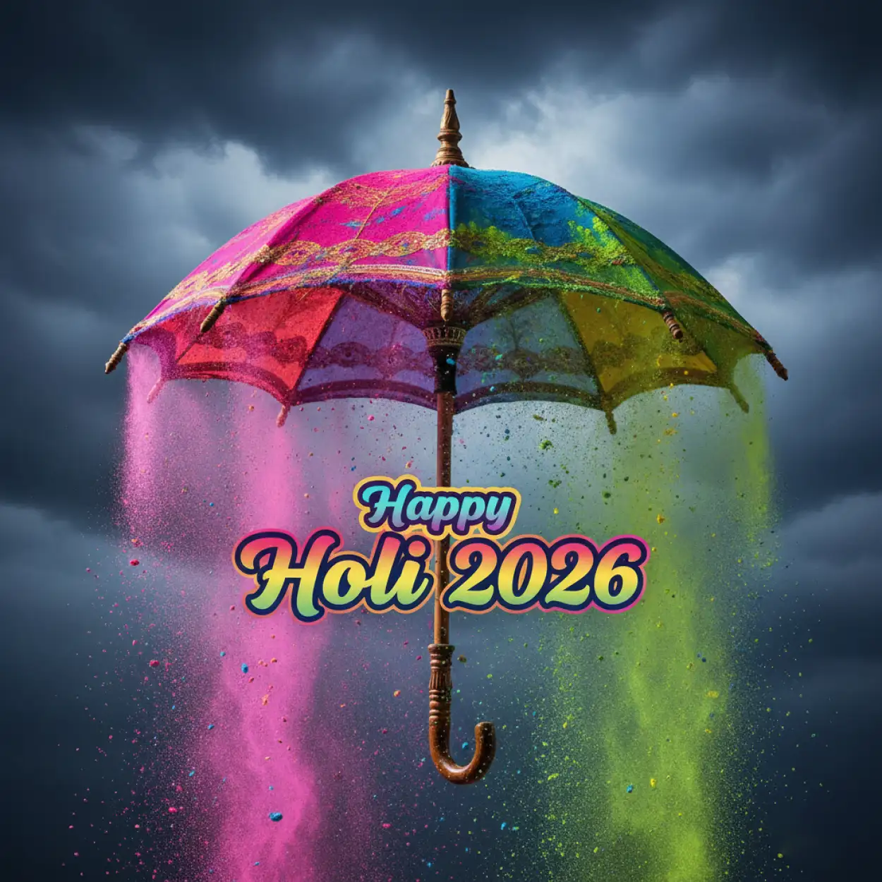 Free Download Happy Holi 2026 Greeting Card For Facebook Post 2 - High Quality Happy Holi Greeting Card 2026 Image