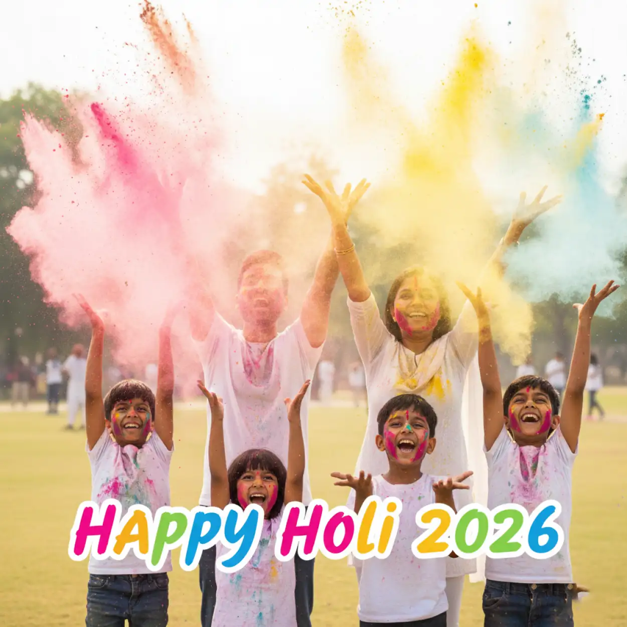 Free Download Happy Holi 2026 Greeting Card For Teacher 2 - High Quality Happy Holi Greeting Card 2026 Image