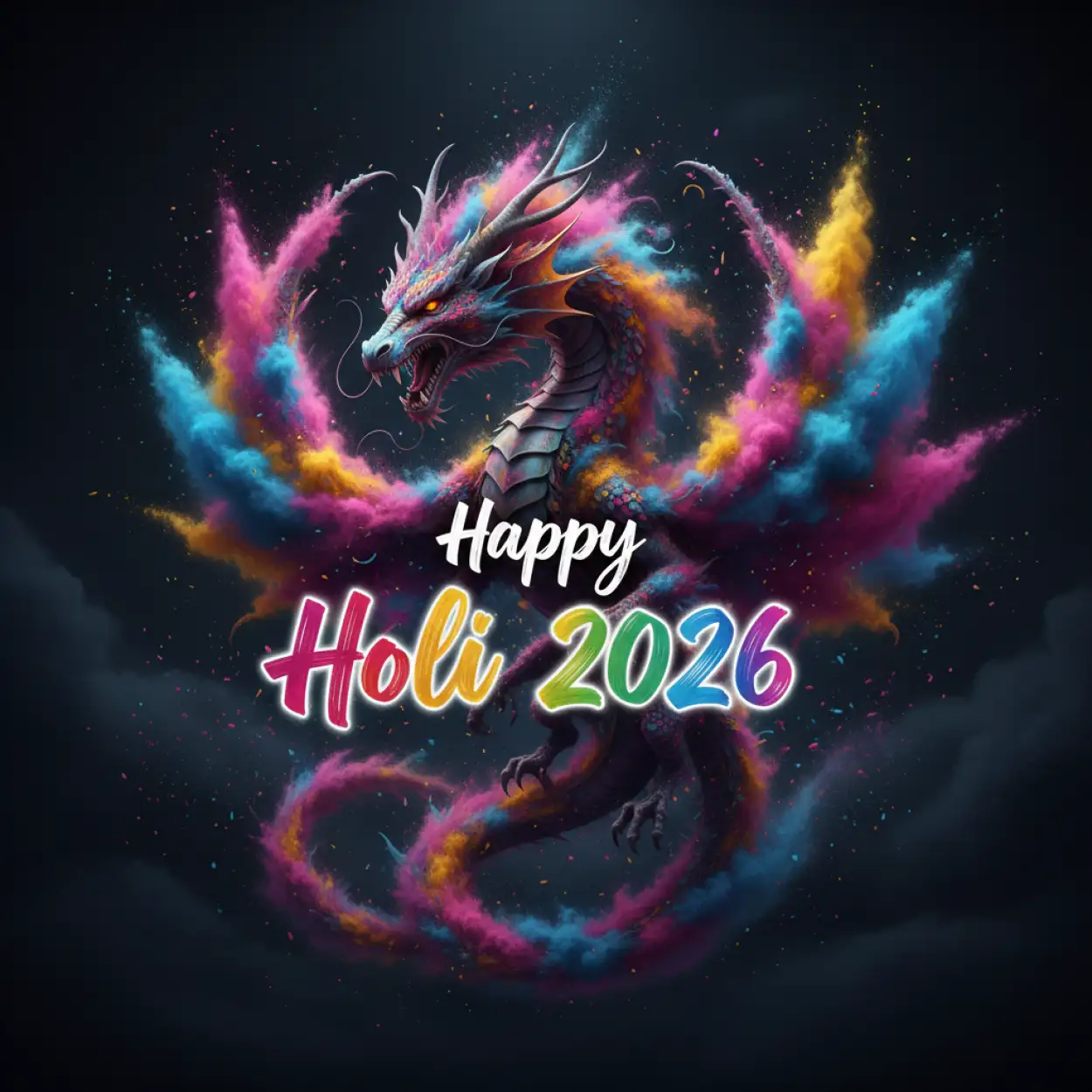 Free Download Happy Holi 2026 Greeting Card Free Editable 2 - High Quality Happy Holi Greeting Card 2026 Image