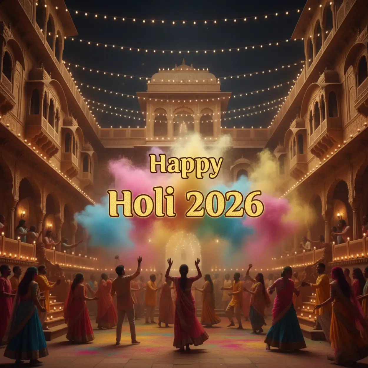 Free Download Happy Holi 2026 Greeting Card Gif 2 - High Quality Happy Holi Greeting Card 2026 Image