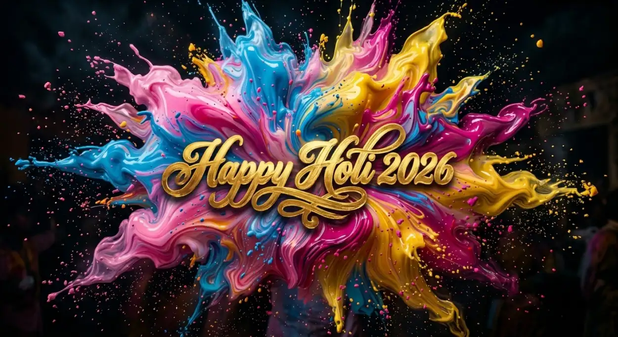 Free Download Happy Holi 2026 Greeting Card Hd Image 2 - High Quality Happy Holi Greeting Card 2026 Image