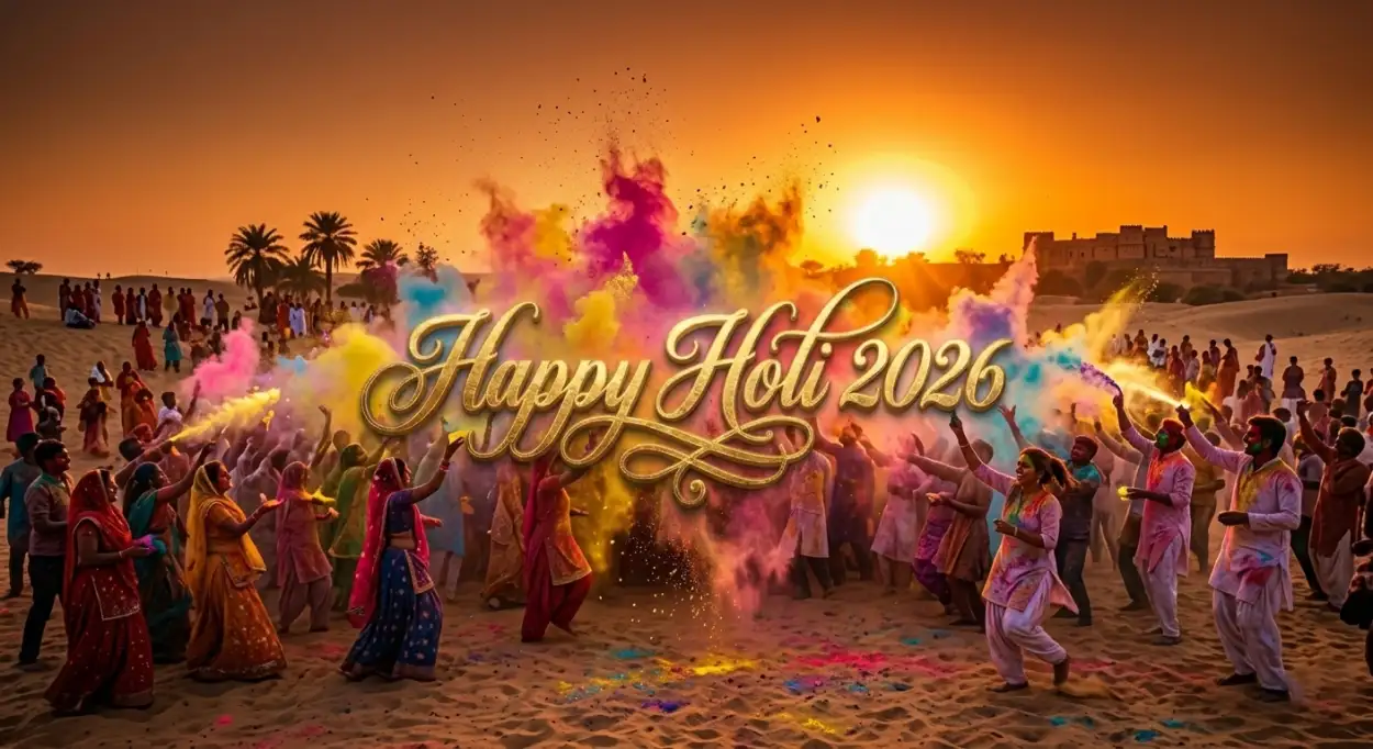 Free Download Happy Holi 2026 Greeting Card Jpg Hd 2 - High Quality Happy Holi Greeting Card 2026 Image