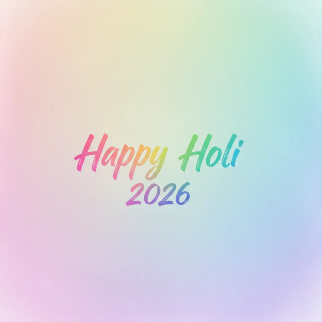 Free Download Happy Holi 2026 Greeting Card Minimal Design 2 - High Quality Happy Holi Greeting Card 2026 Image