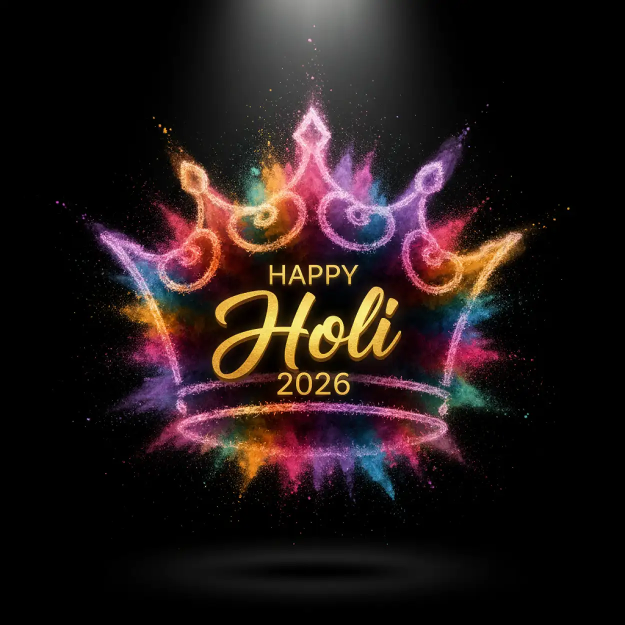 Free Download Happy Holi 2026 Greeting Card Party Invite 2 - High Quality Happy Holi Greeting Card 2026 Image