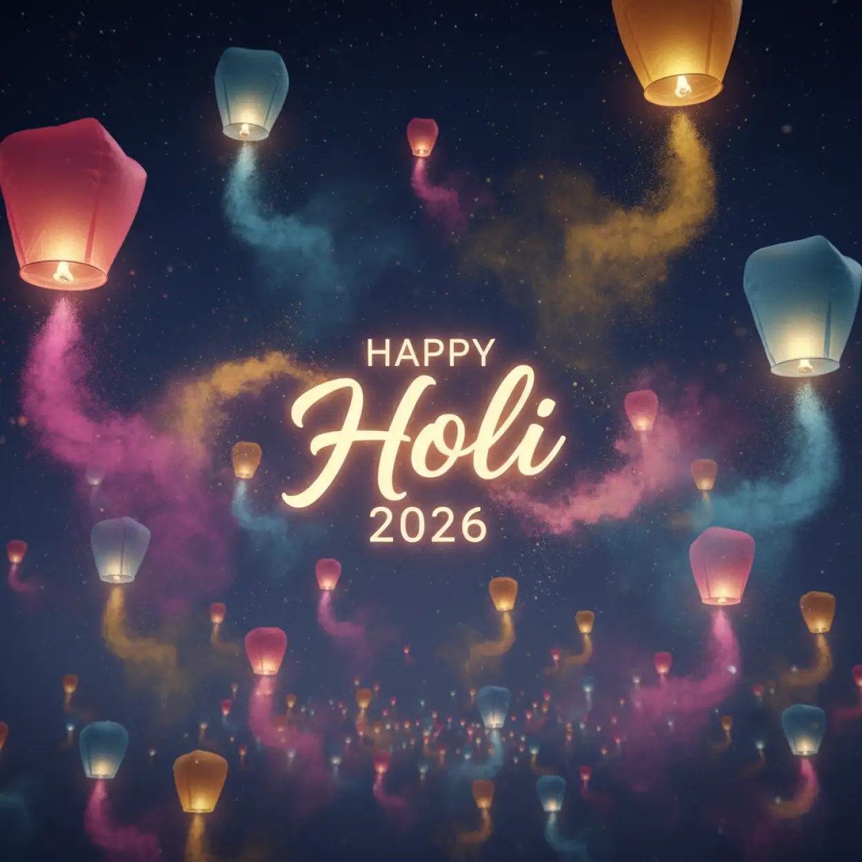 Free Download Happy Holi 2026 Greeting Card Psd Template 2 - High Quality Happy Holi Greeting Card 2026 Image