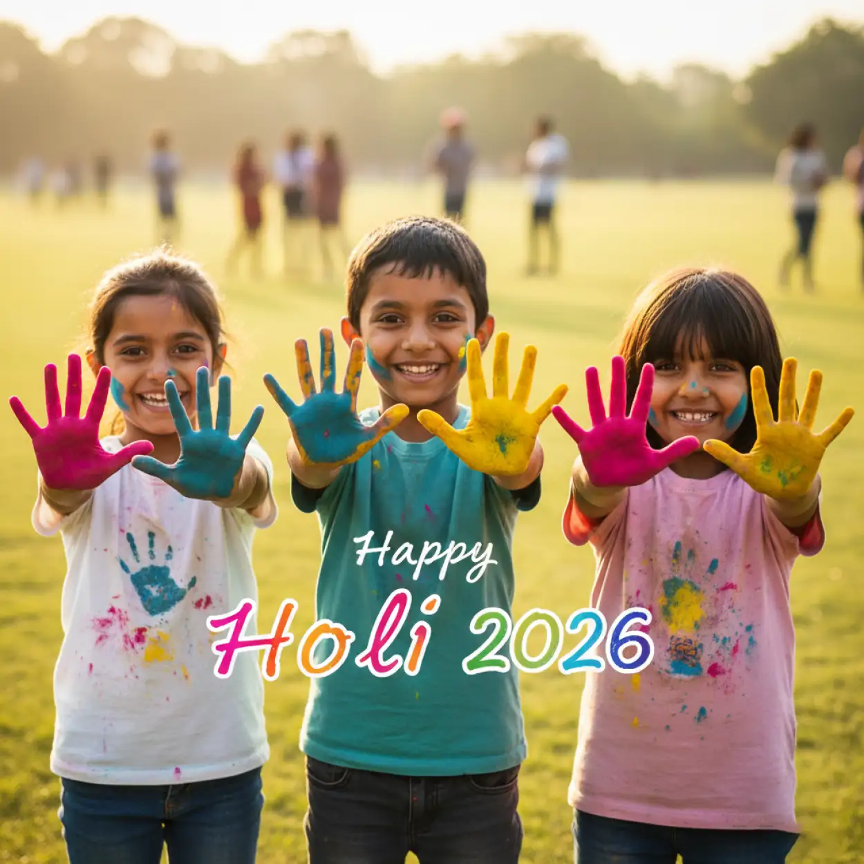 Free Download Happy Holi 2026 Greeting Card School Project 2 - High Quality Happy Holi Greeting Card 2026 Image