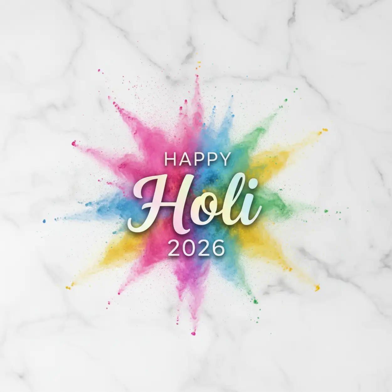 Free Download Happy Holi 2026 Greeting Card Template 2 - High Quality Happy Holi Greeting Card 2026 Image