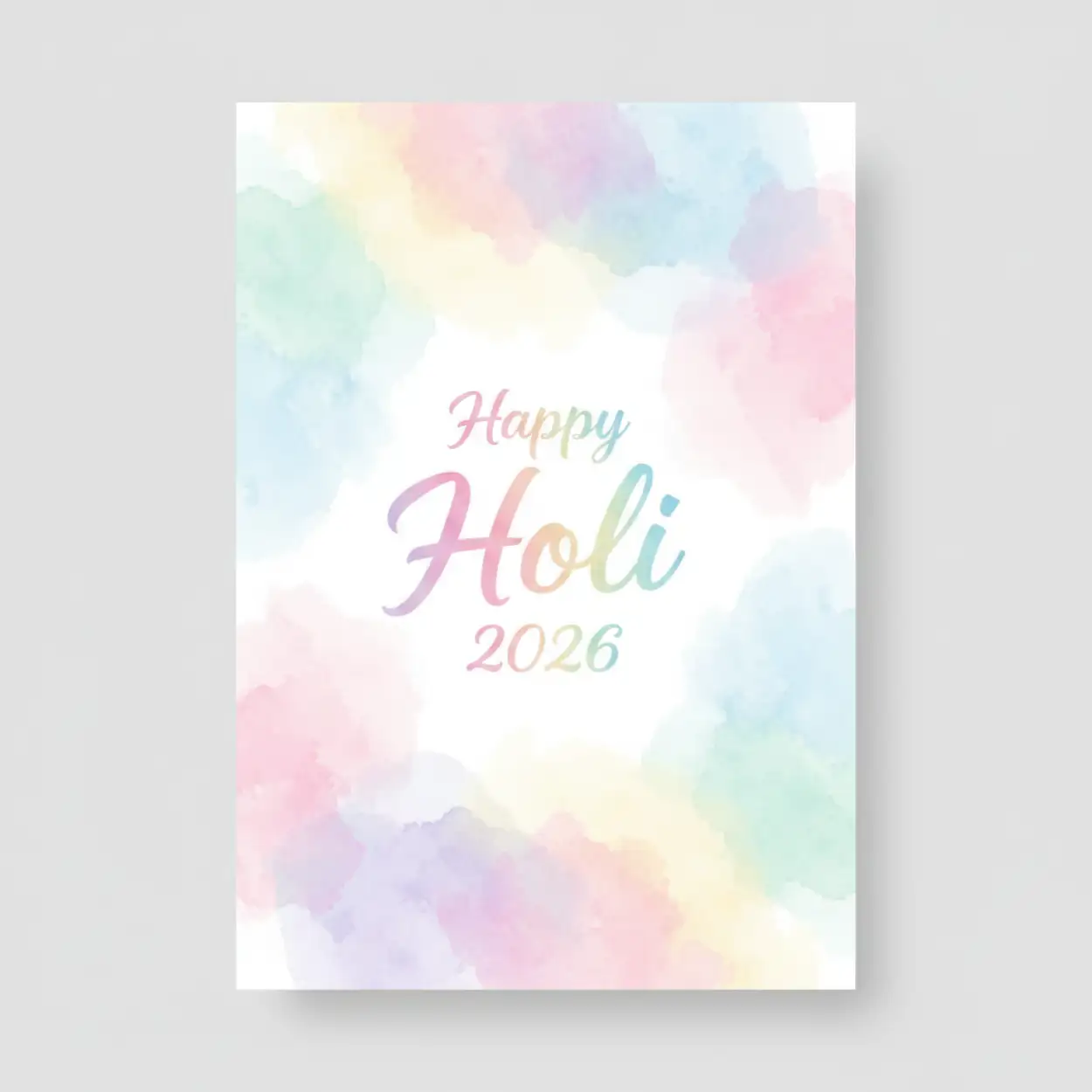 Free Download Happy Holi 2026 Greeting Card Vertical Design 2 - High Quality Happy Holi Greeting Card 2026 Image