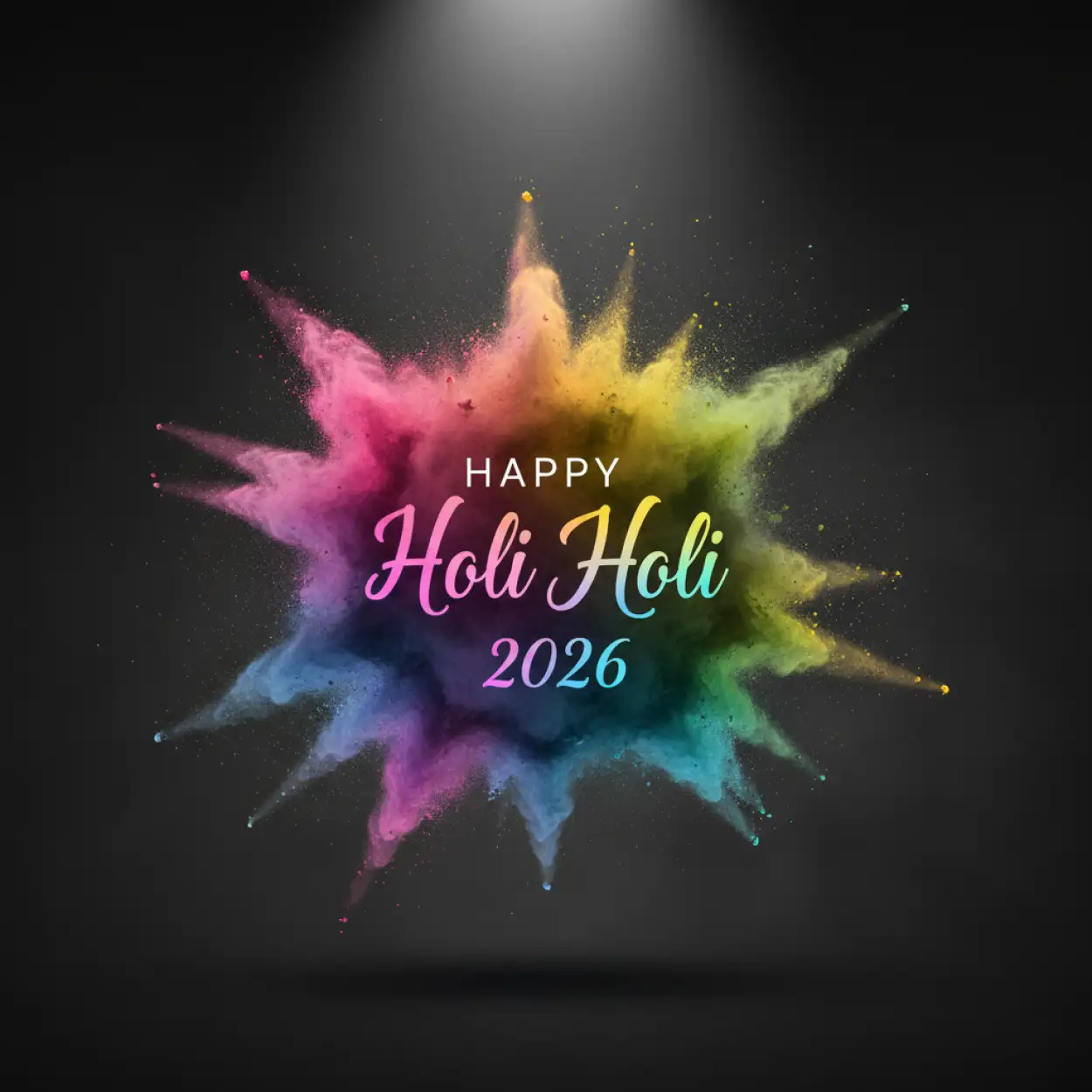 Free Download Happy Holi 2026 Greeting Card With Dhol Design 2 - High Quality Happy Holi Greeting Card 2026 Image