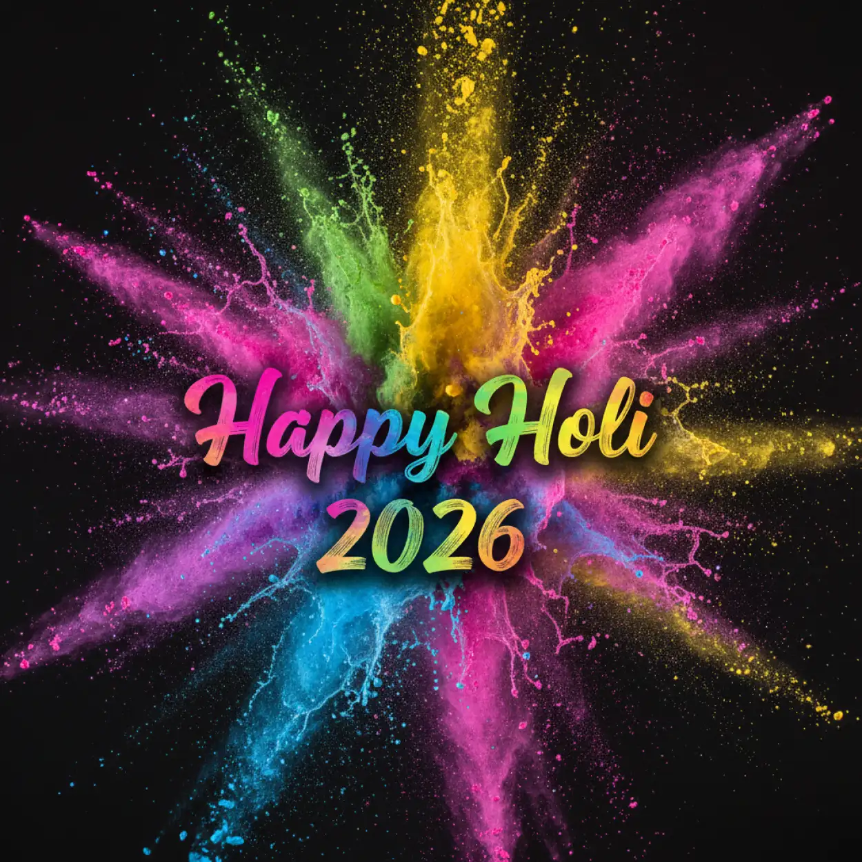 Free Download Happy Holi 2026 Greeting Card With Gulal Background 2 - High Quality Happy Holi Greeting Card 2026 Background Image