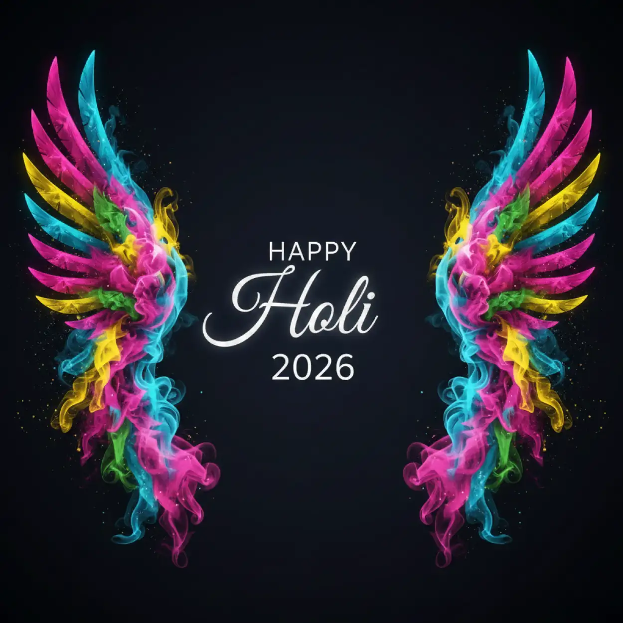 Free Download Happy Holi 2026 Greeting Card With Logo 2 - High Quality Happy Holi Greeting Card 2026 Image