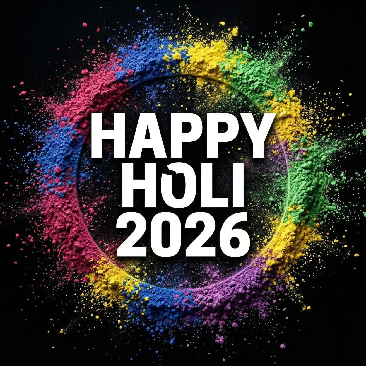 Free Download Happy Holi 2026 Photo Black Background - High Quality Happy Holi 2026 Photo Background Image