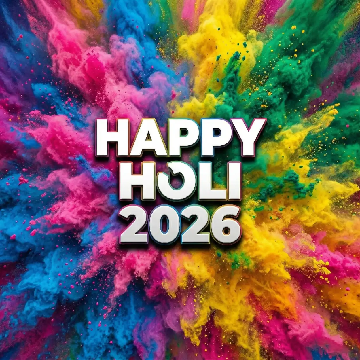 Free Download Happy Holi 2026 Photo Creative Design - High Quality Happy Holi 2026 Photo Image