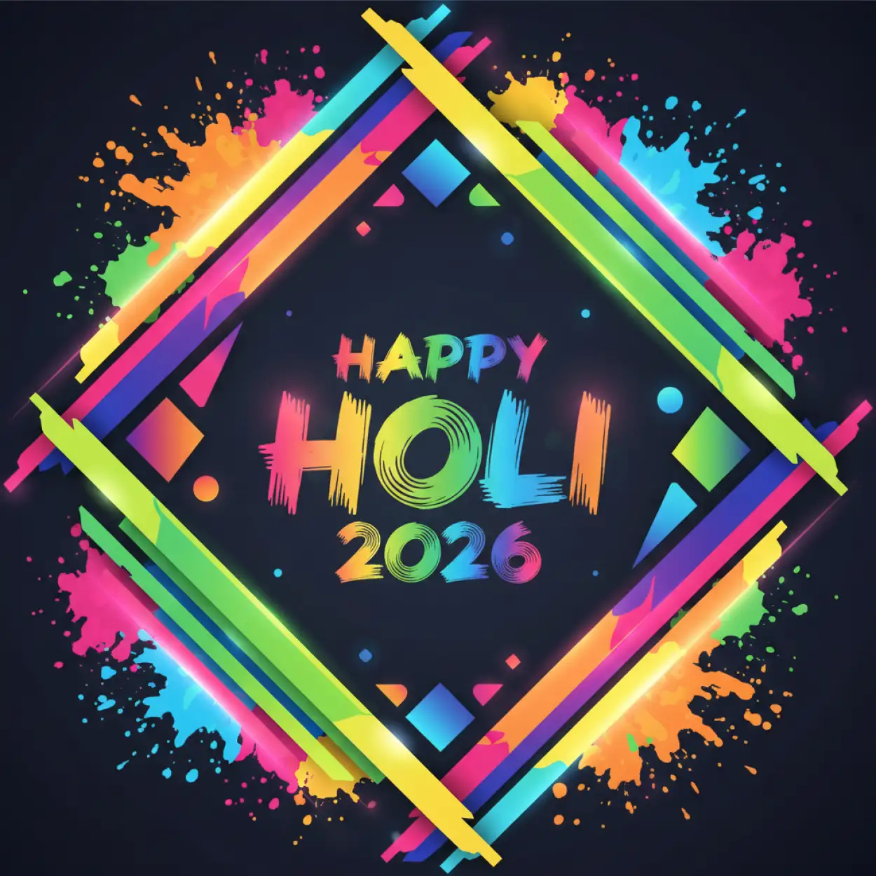Free Download Happy Holi 2026 Photo Frame Design - High Quality Happy Holi 2026 Image