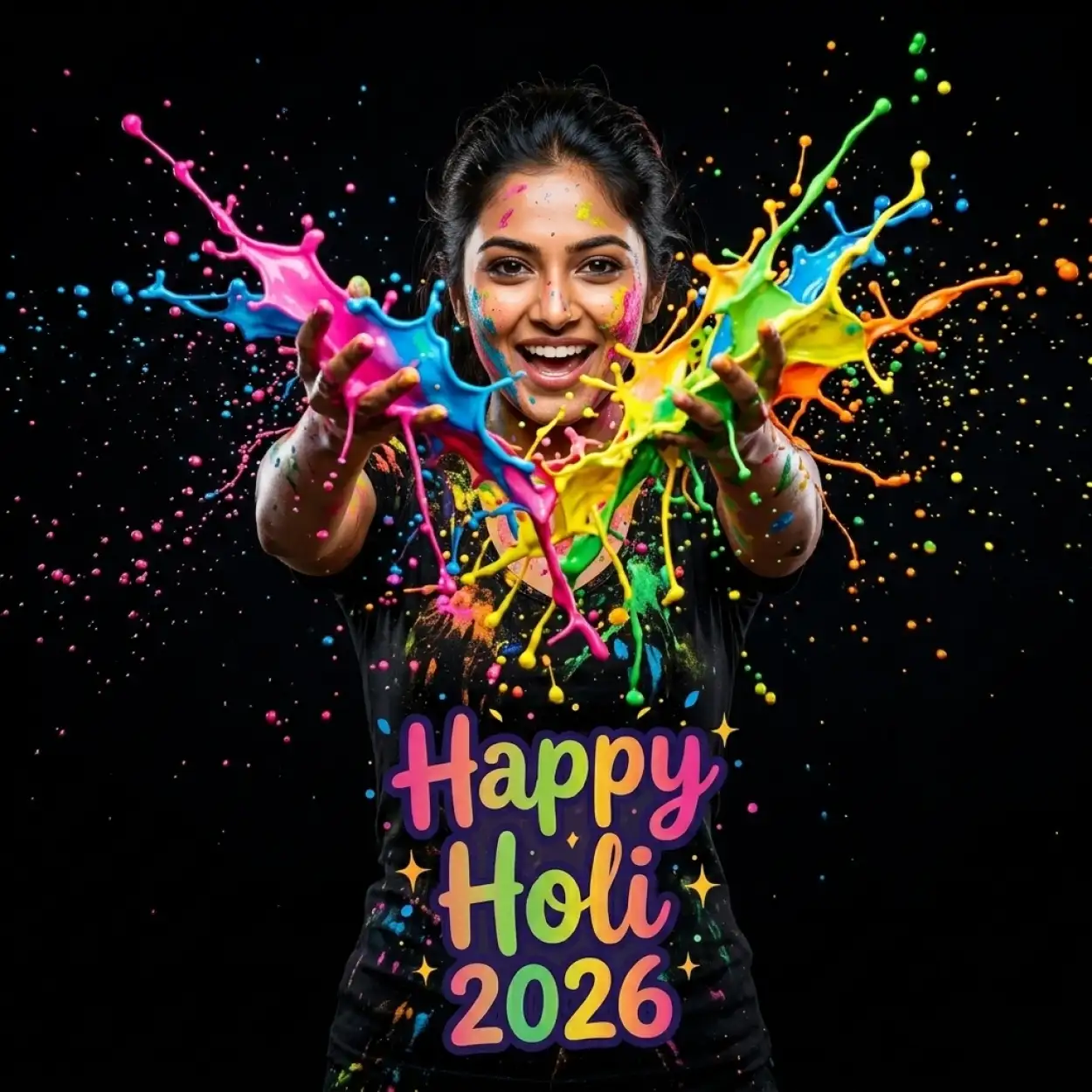 Free Download Happy Holi 2026 Photo Print Ready Design - High Quality Happy Holi 2026 Photo Image