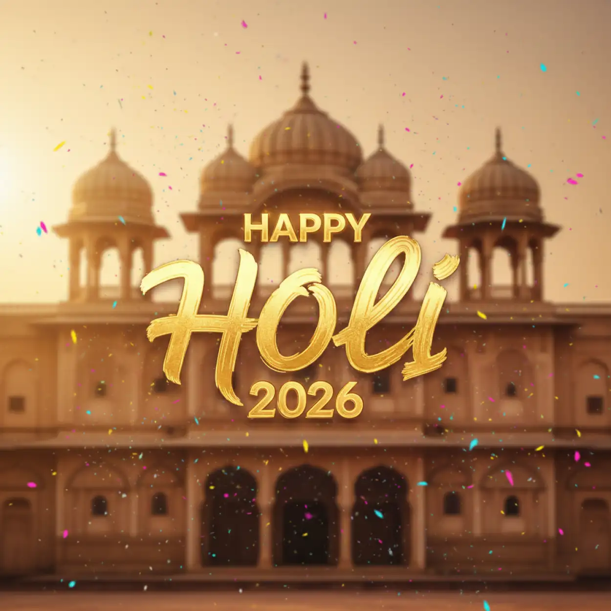 Free Download Happy Holi 2026 Poster Background - High Quality Happy Holi 2026 Background Image