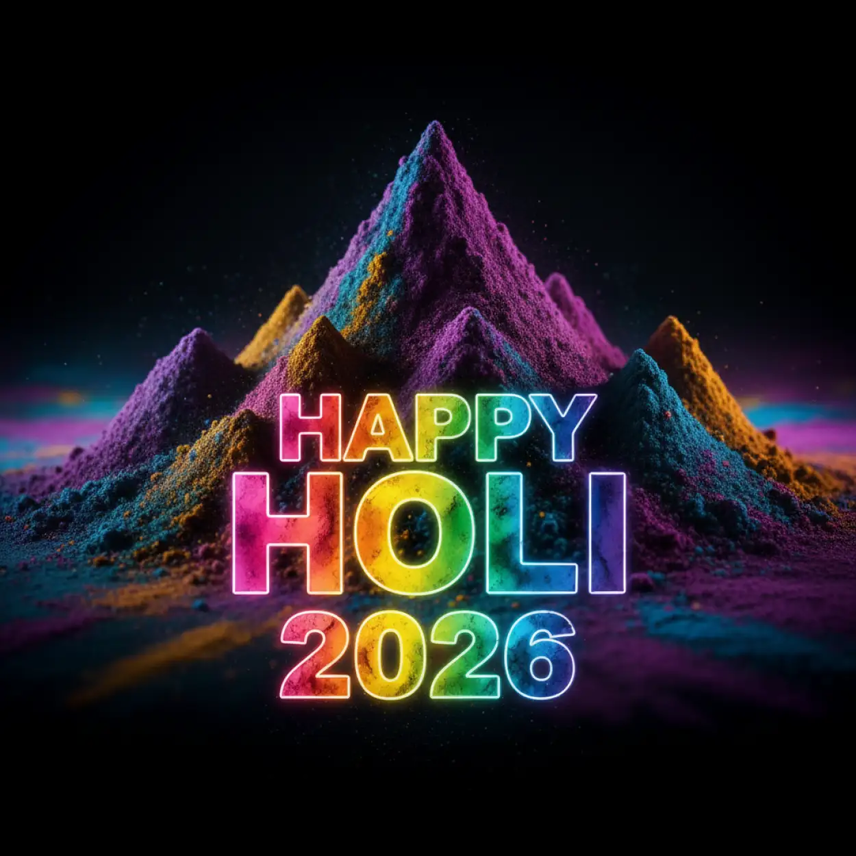 Free Download Happy Holi 2026 Stylish Text - High Quality Happy Holi 2026 Image
