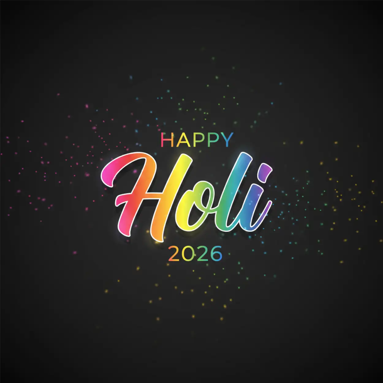 Free Download Happy Holi Celebration 2026 Modern Typography 2 - High Quality Happy Holi Celebration 2026 Image