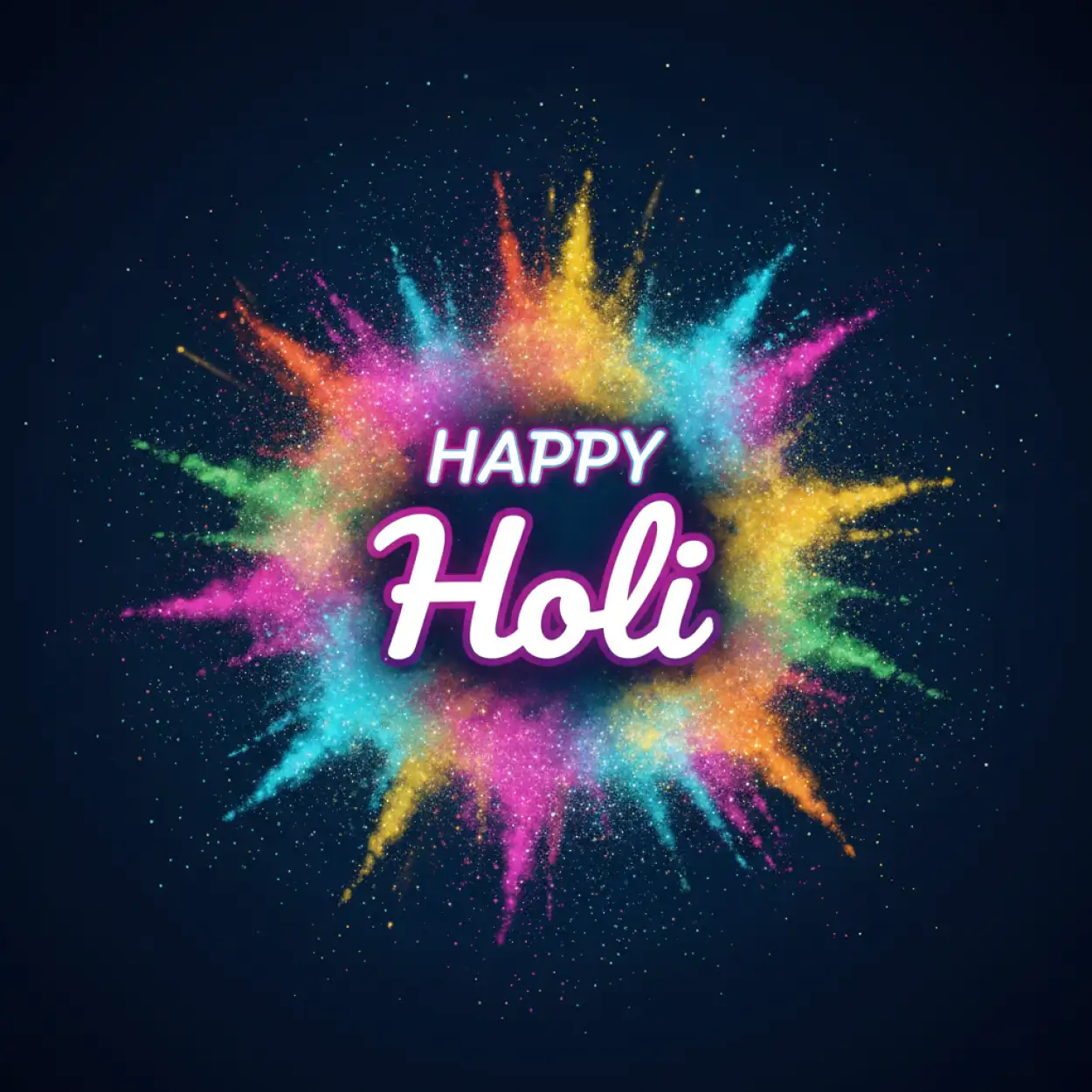 Free Download Happy Holi Greeting Card Ai Generated Design - High Quality Happy Holi Greeting Card Design 2026 Image