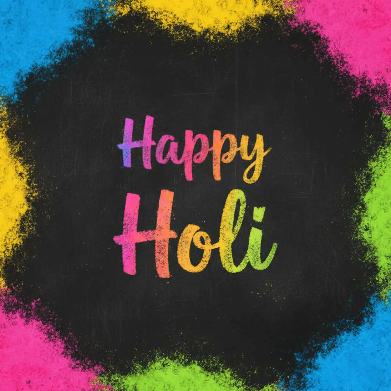 Free Download Happy Holi Greeting Card Canva Template - High Quality Happy Holi Greeting Card Design 2026 Image