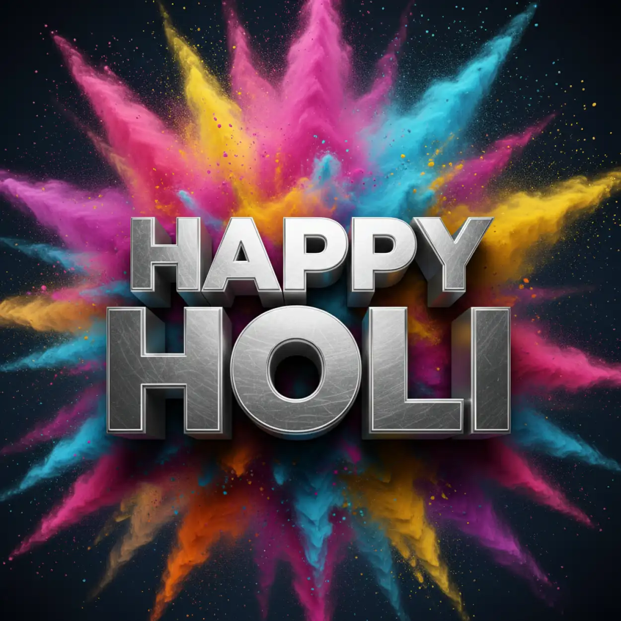 Free Download Happy Holi Greeting Card Celebration Theme Art - High Quality Happy Holi Greeting Card Design 2026 Image