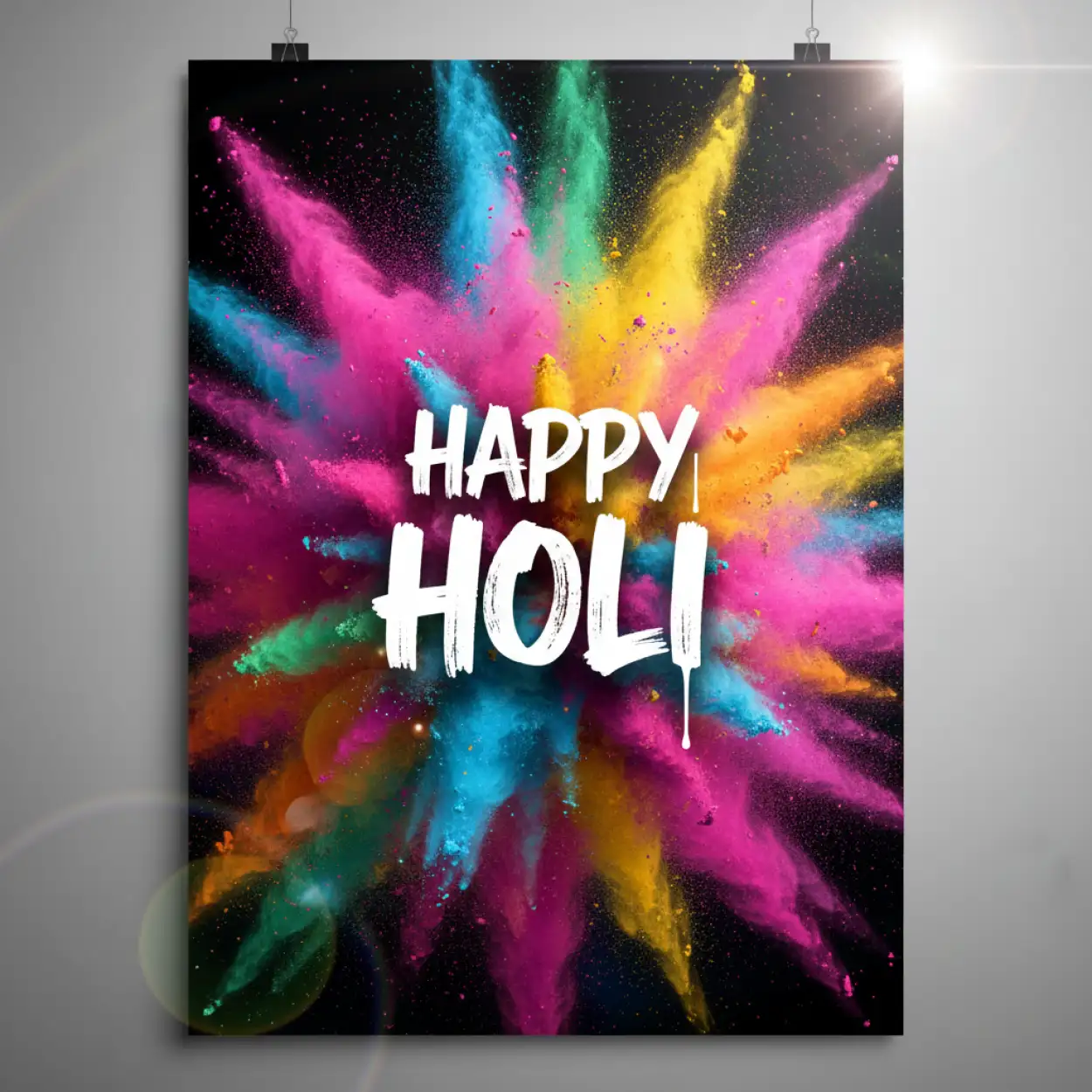 Free Download Happy Holi Greeting Card Diy Design Template - High Quality Happy Holi Greeting Card Design 2026 Image
