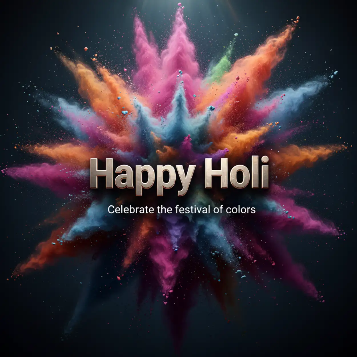 Free Download Happy Holi Greeting Card Festival Celebration Theme - High Quality Happy Holi Greeting Card Design 2026 Image
