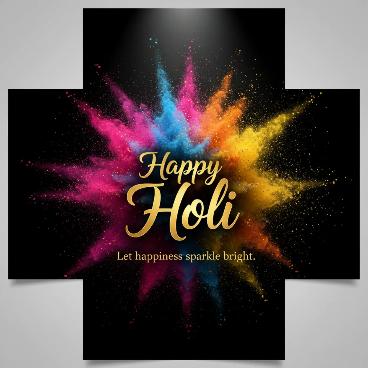 Free Download Happy Holi Greeting Card Modern Festival Template - High Quality Happy Holi Greeting Card Design 2026 Image