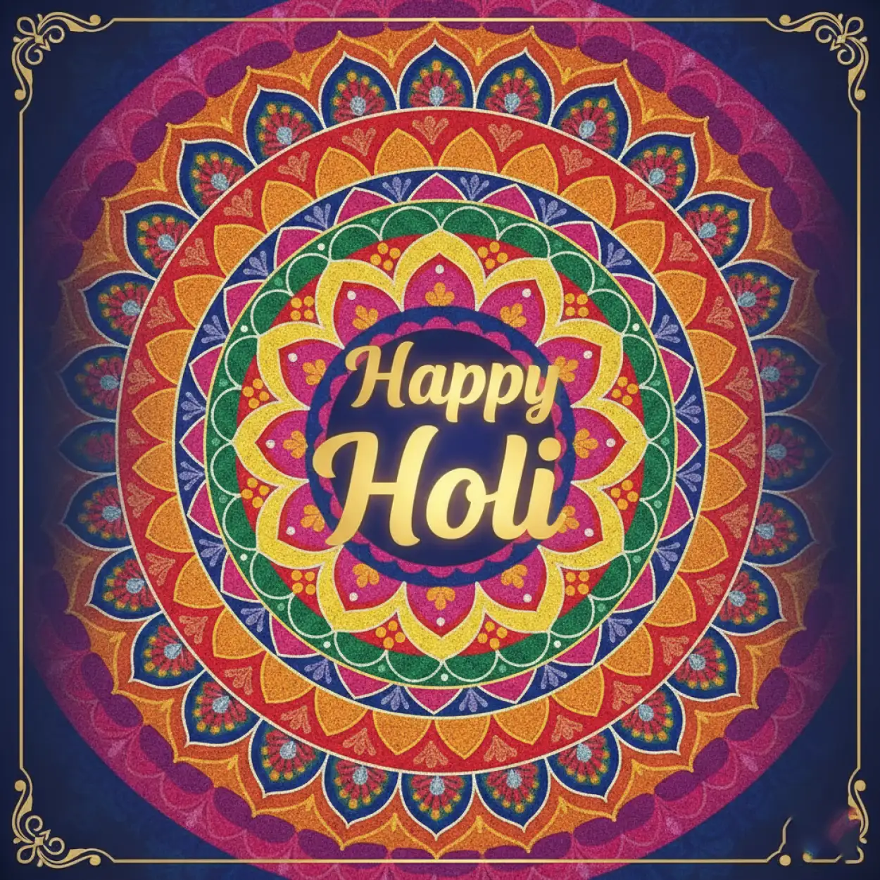 Free Download Happy Holi Greeting Card Square Instagram Post - High Quality Happy Holi Greeting Card Design 2026 Image