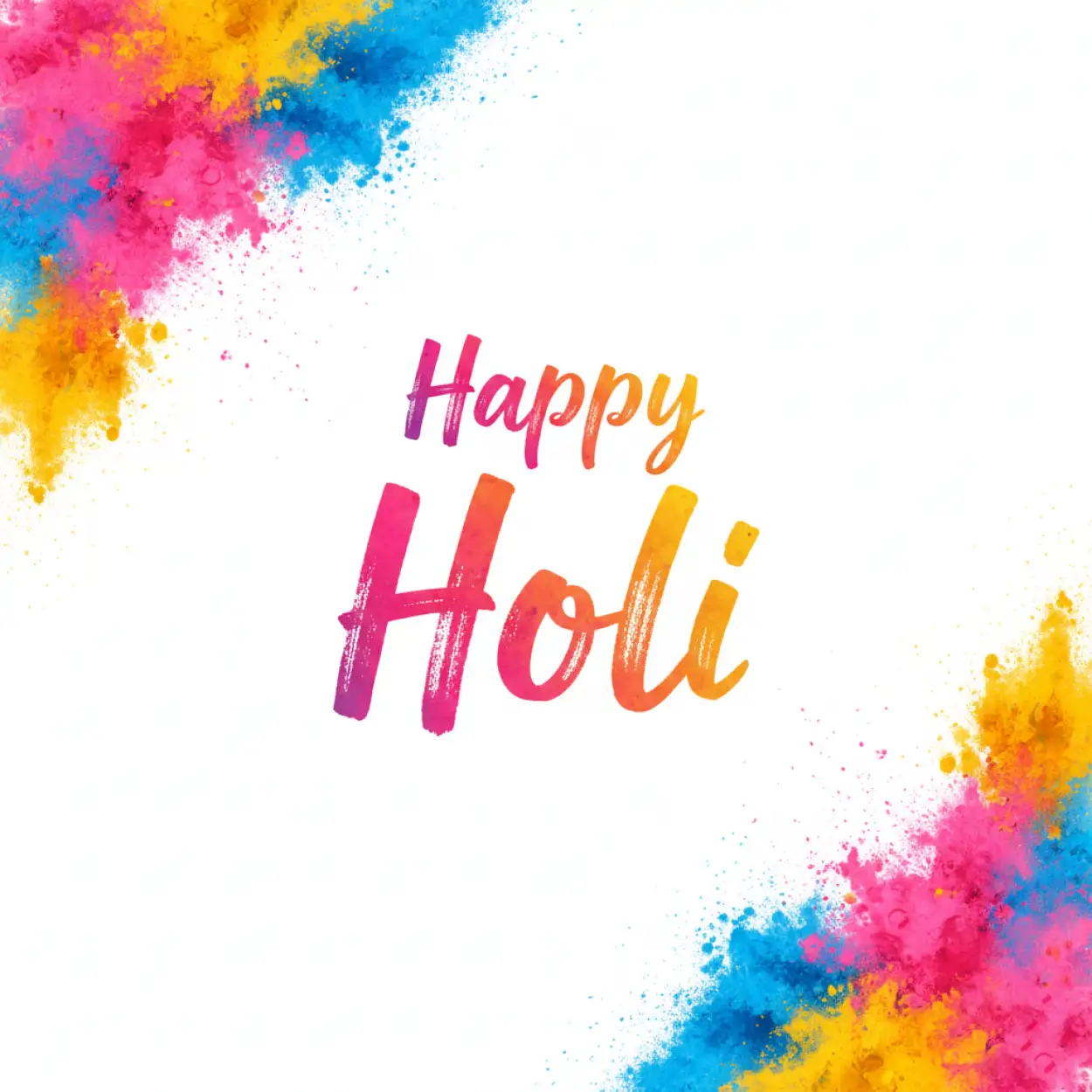 Free Download Happy Holi Greeting Card Template Editable 2 - High Quality Happy Holi Greeting Card Design 2026 Image