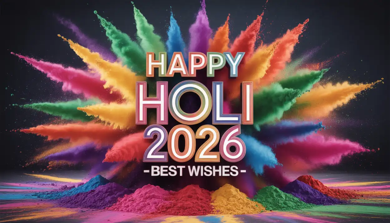 Free Download Happy Holi Wishes 2026 Celebration Message - High Quality Happy Holi Wishes 2026 Image