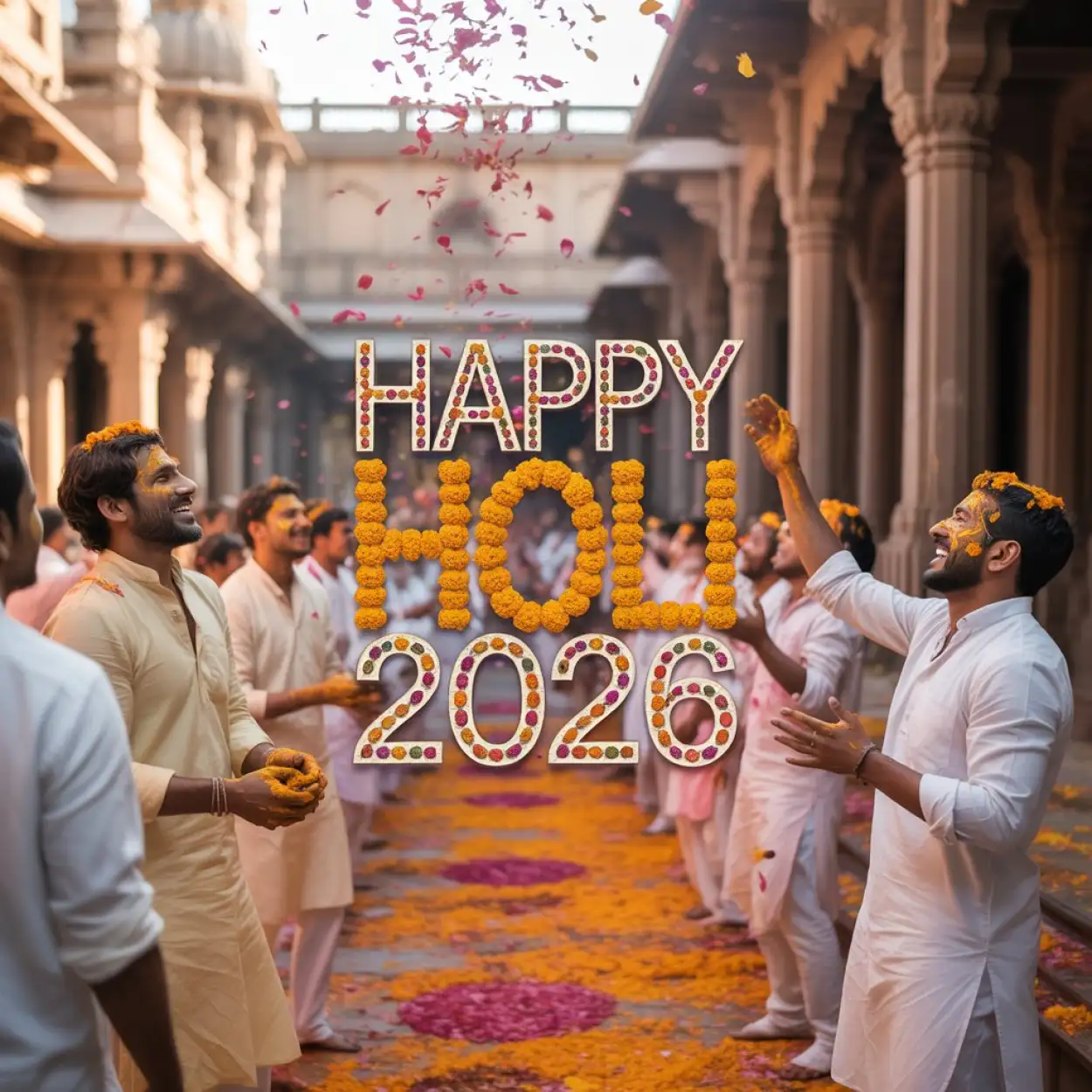 Free Download Happy Holi Wishes 2026 Celebration Poster - High Quality Happy Holi Wishes 2026 Image