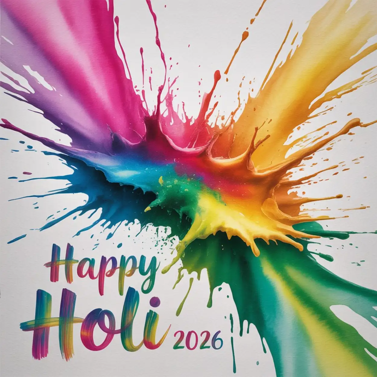 Free Download Happy Holi Wishes 2026 Colorful Wallpaper - High Quality Happy Holi Wishes 2026 Image