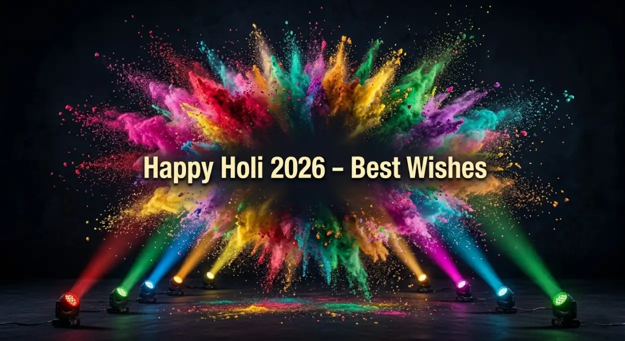 Free Download Happy Holi Wishes 2026 Creative Banner - High Quality Happy Holi Wishes 2026 Image