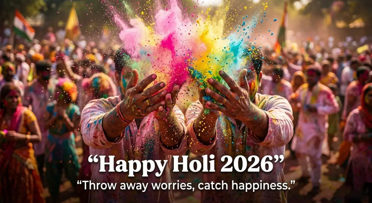 Free Download Happy Holi Wishes 2026 Facebook Cover Photo Text - High Quality Happy Holi Wishes 2026 Image