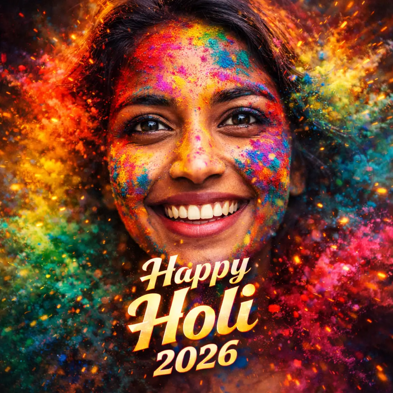 Free Download Happy Holi Wishes 2026 Festival Poster - High Quality Happy Holi Wishes 2026 Image