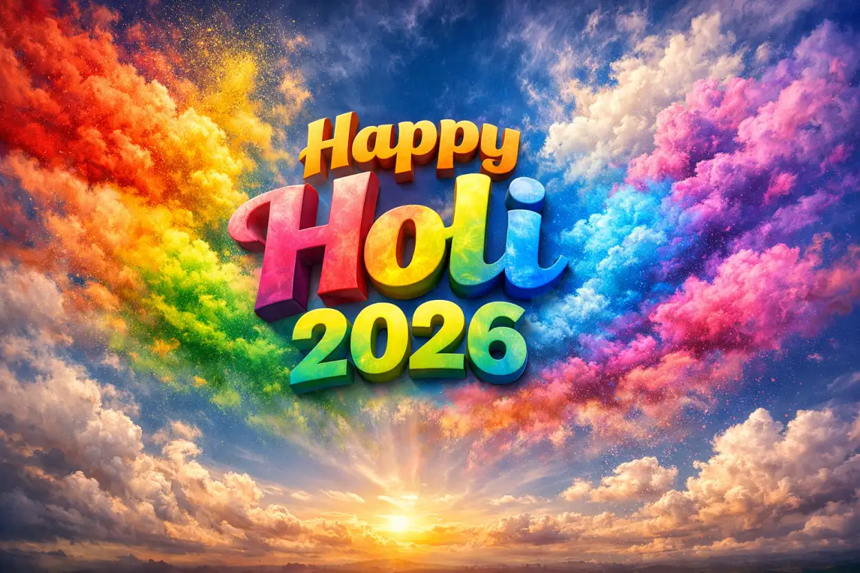 Free Download Happy Holi Wishes 2026 For Friends - High Quality Happy Holi Wishes 2026 Image