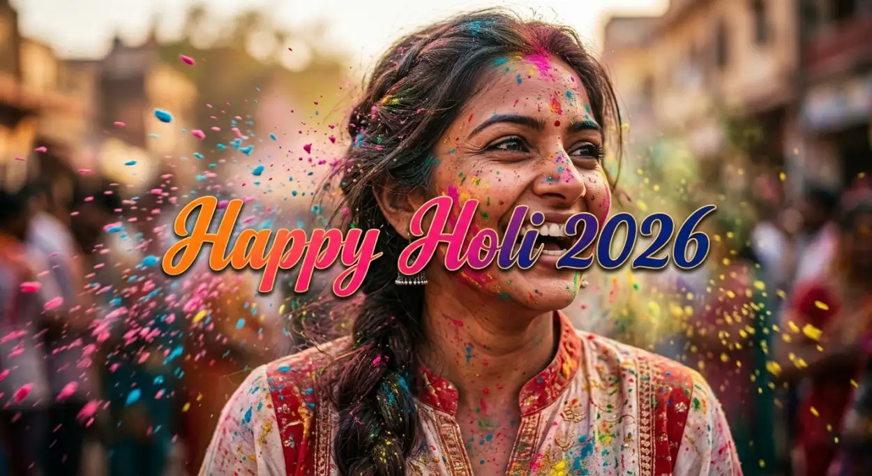 Free Download Happy Holi Wishes 2026 For Wife - High Quality Happy Holi Wishes 2026 Image