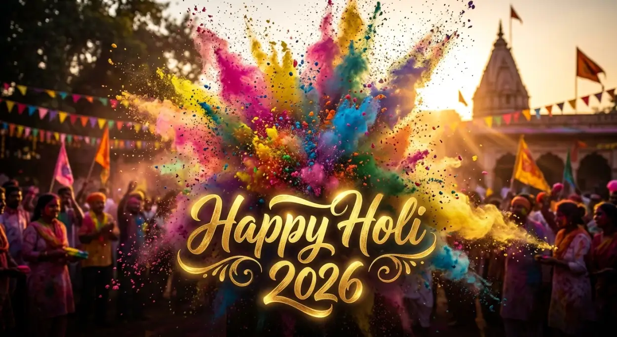 Free Download Happy Holi Wishes 2026 High Quality Social Media Graphics - High Quality Happy Holi Wishes 2026 Image
